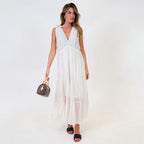 Tie Shoulder Maxi Dress