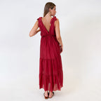 Tie Shoulder Maxi Dress