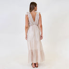 Tie Shoulder Maxi Dress