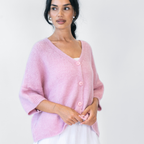 Oversized cardigan with 3/4 sleeves