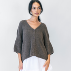 Oversized cardigan with 3/4 sleeves