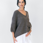 Oversized cardigan with 3/4 sleeves