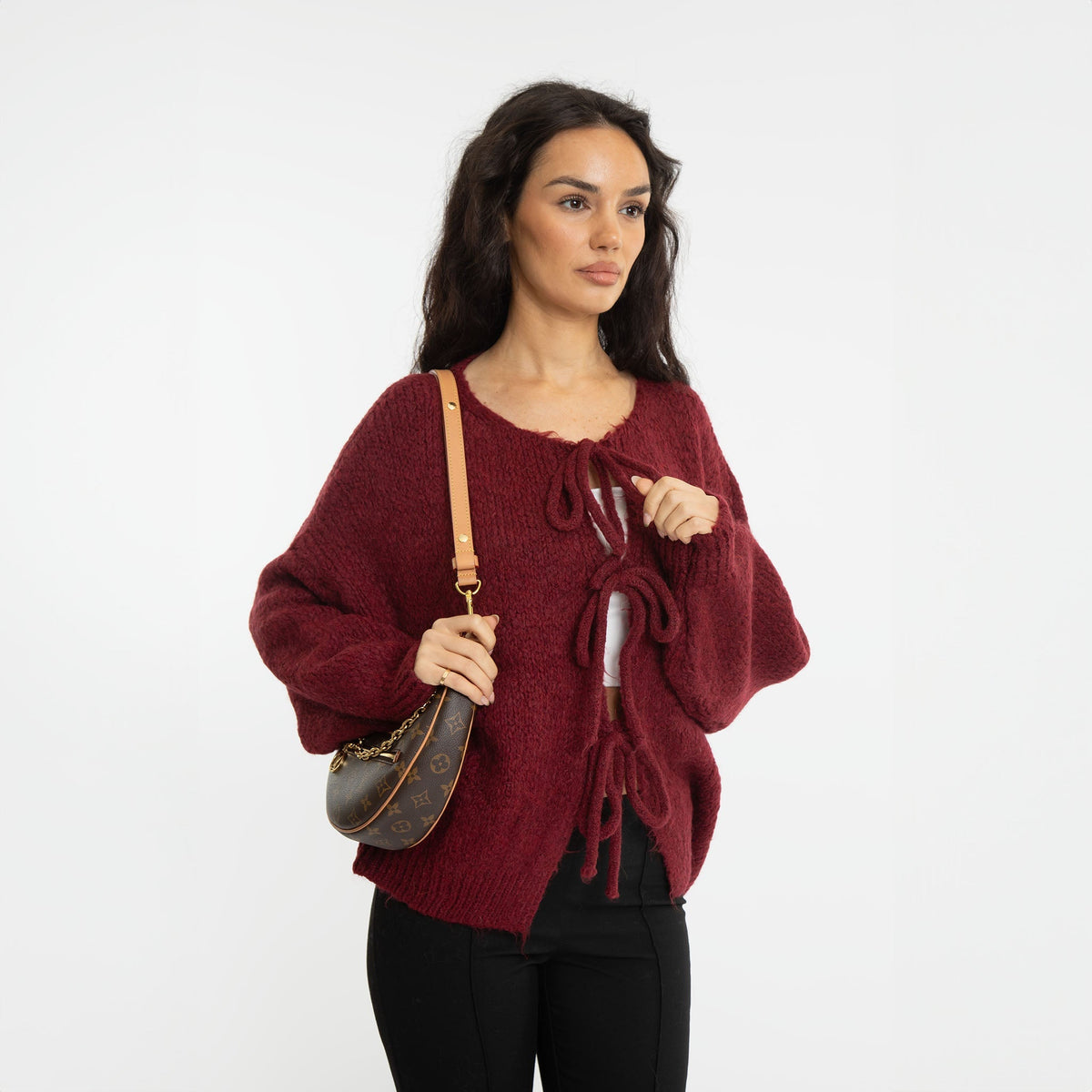 Oversized Cardigan with Bows