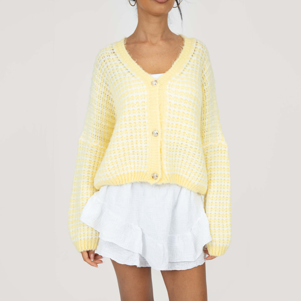 Oversized Waffle Knit Cardigan