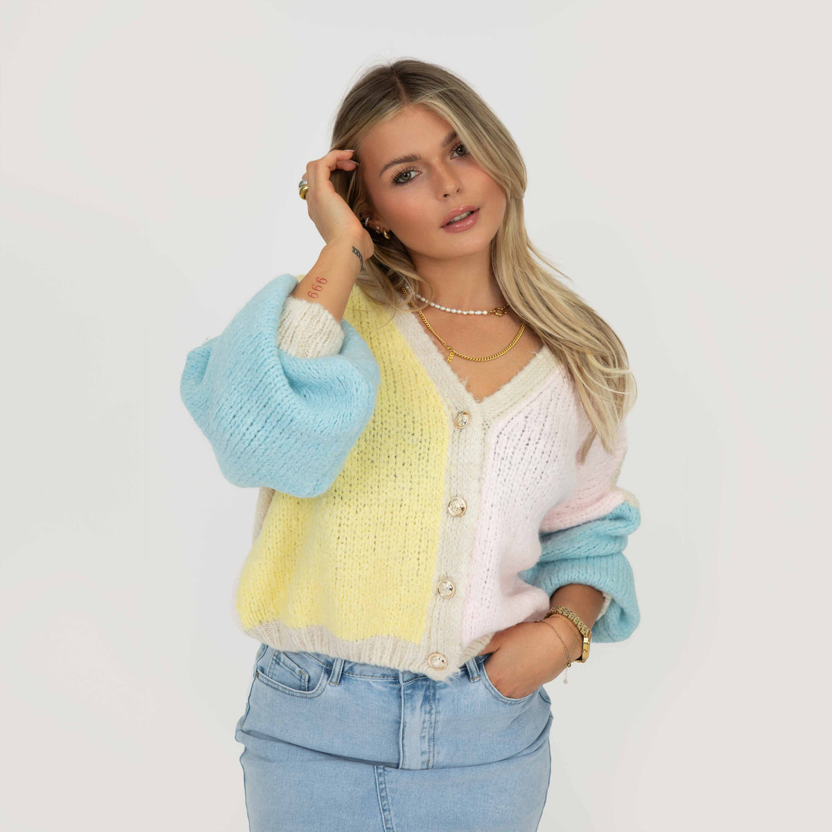 Pastel Velvet Oversized Cardigan