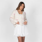 Oversize Mini Bow Cardigan