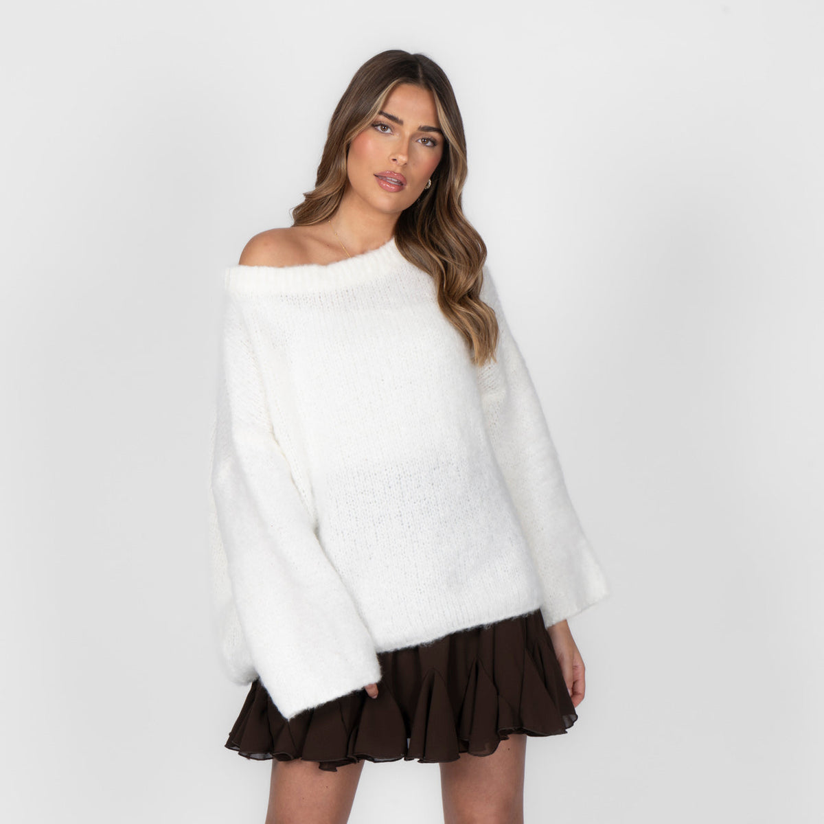 Ultra-Soft Off-Shoulder Knit