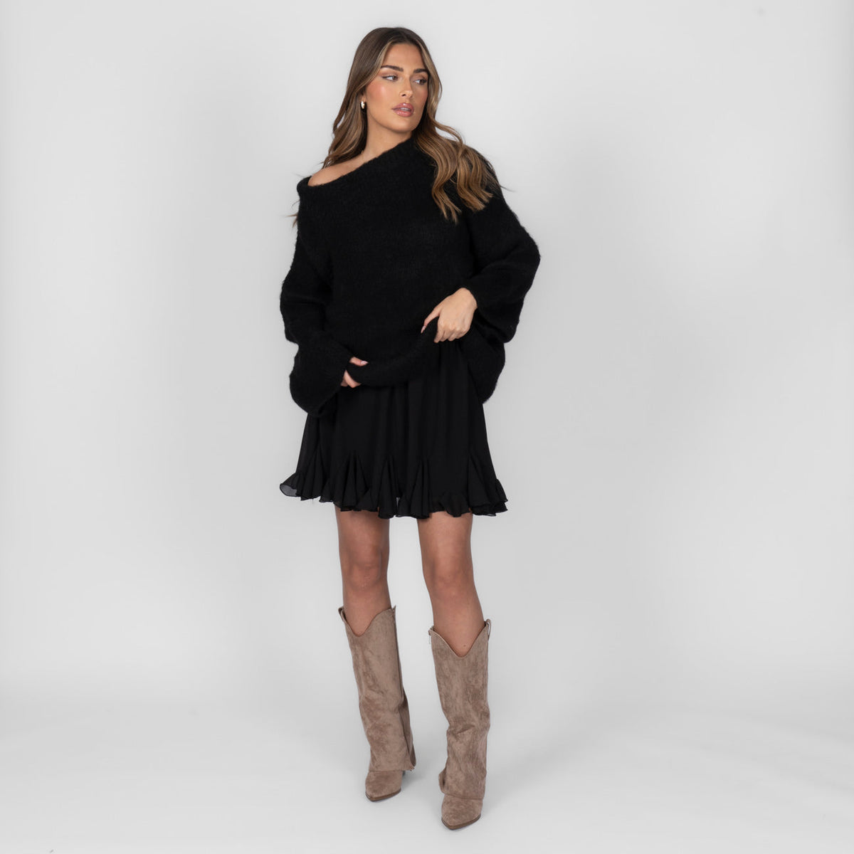 Ultra-Soft Off-Shoulder Knit