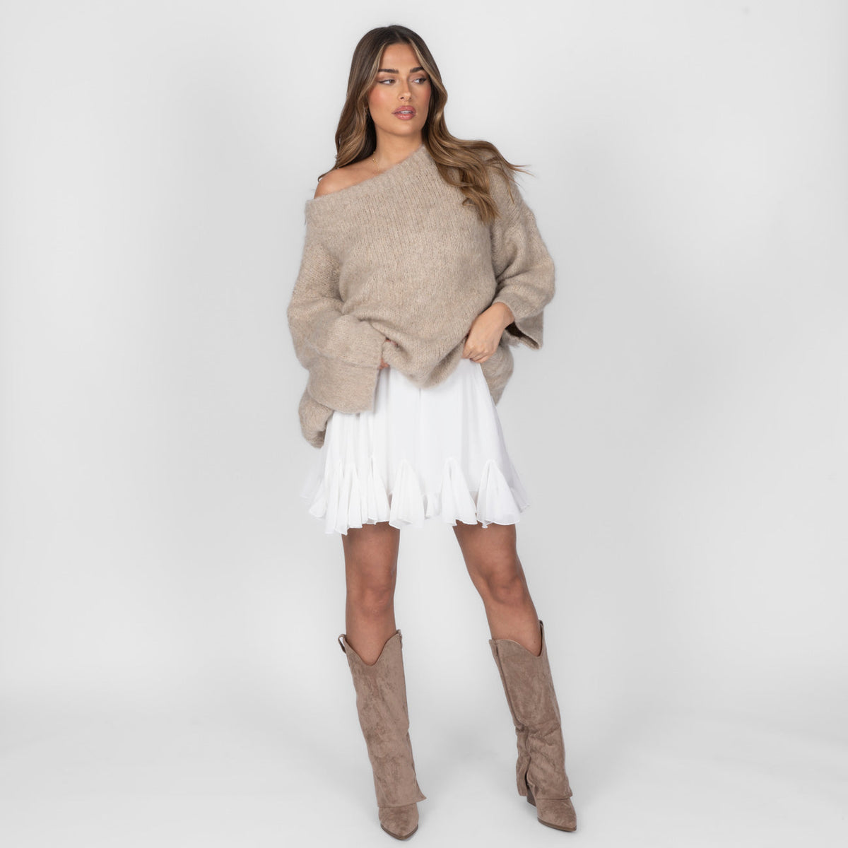 Ultra-Soft Off-Shoulder Knit