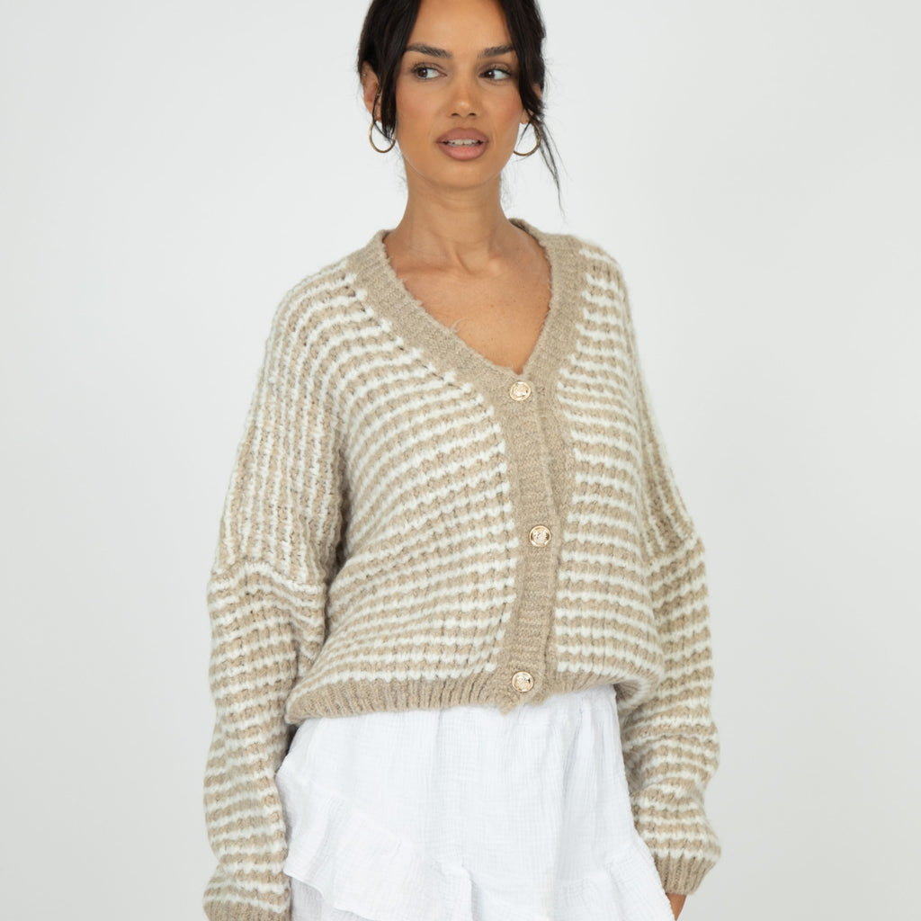 Oversized Waffle Knit Cardigan