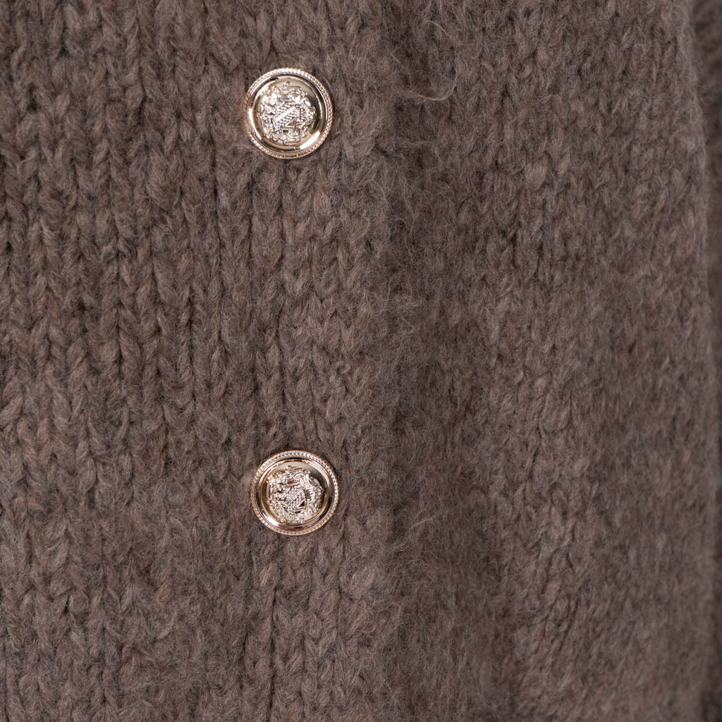 CozyGlam Oversize V-Cardigan Short