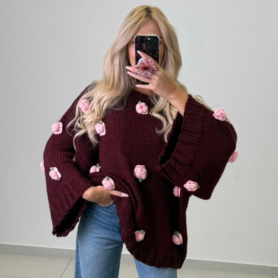 Handmade Rose Sweater