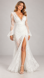 Gizéla | Elegancka Sukienka Koronkowa Maxi
