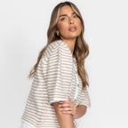 Short-sleeve knitted cardigan