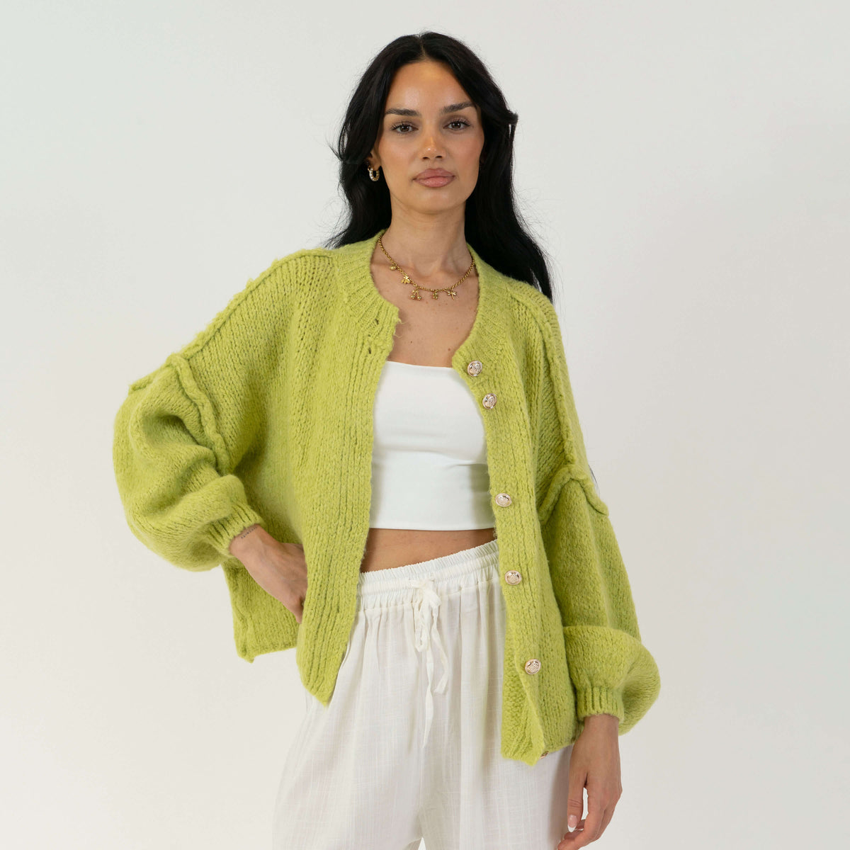 Oversized Cardigan Short "CozyGlam"
