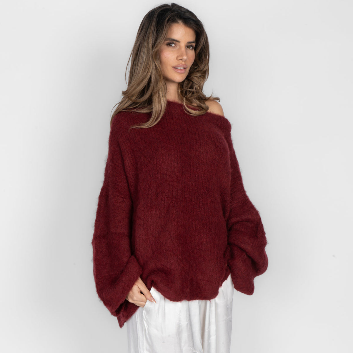 Ultra-Soft Off-Shoulder Knit