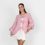 Oversized Cardigan with Bows