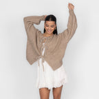 Oversized Cardigan with Bows