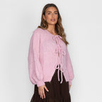 Oversized Cardigan with Bows