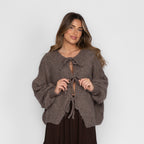 Oversized Cardigan with Bows