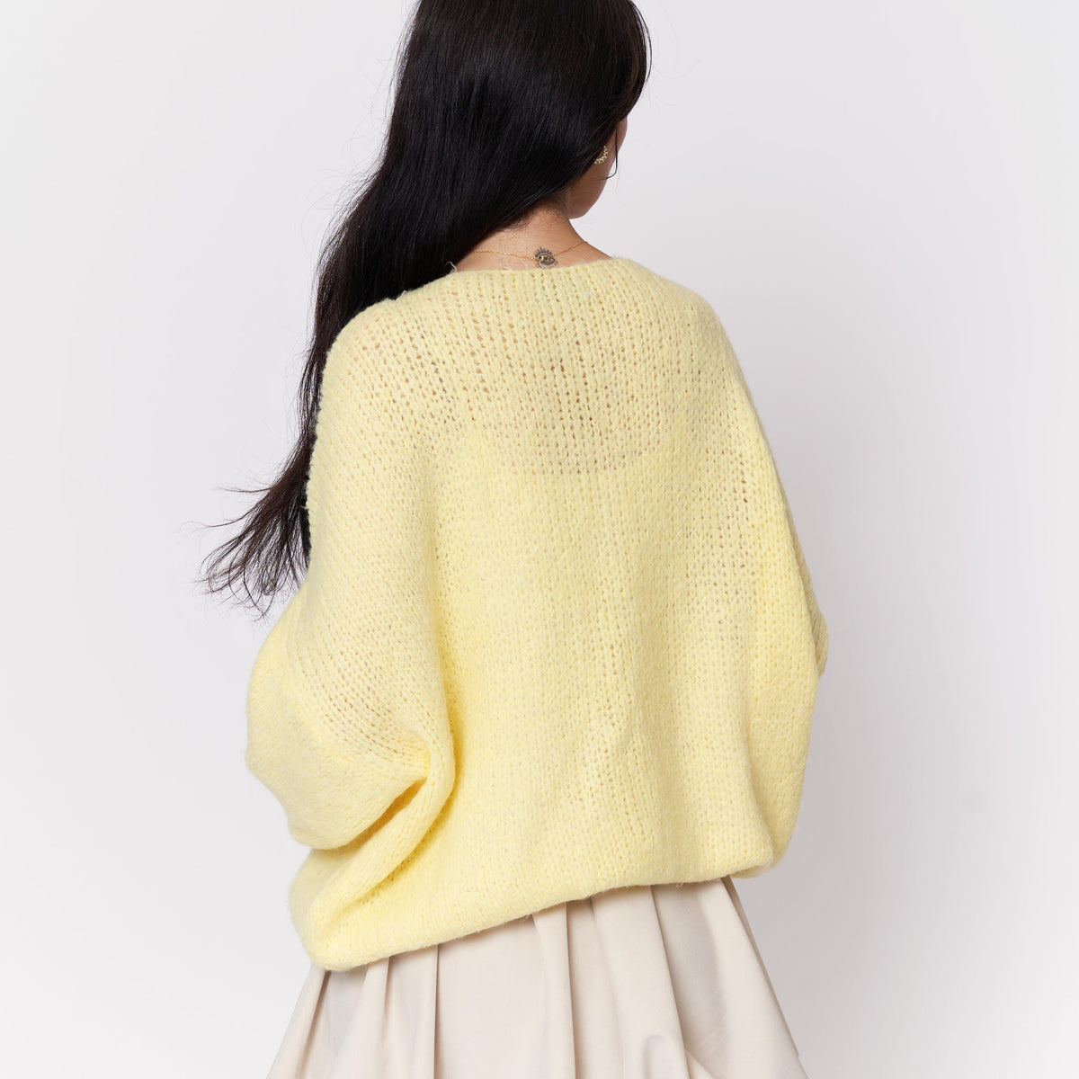 Oversized Cardigan with Bows