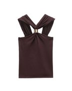 Mocha Halter Top