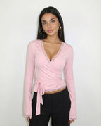 Gizela | Lace Wrap Top 