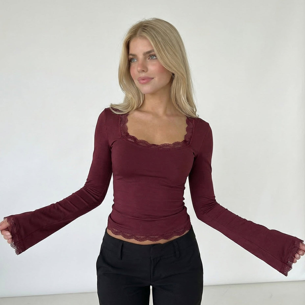 Lace Trim Top
