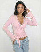 Gizela | Lace Wrap Top 